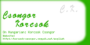 csongor korcsok business card